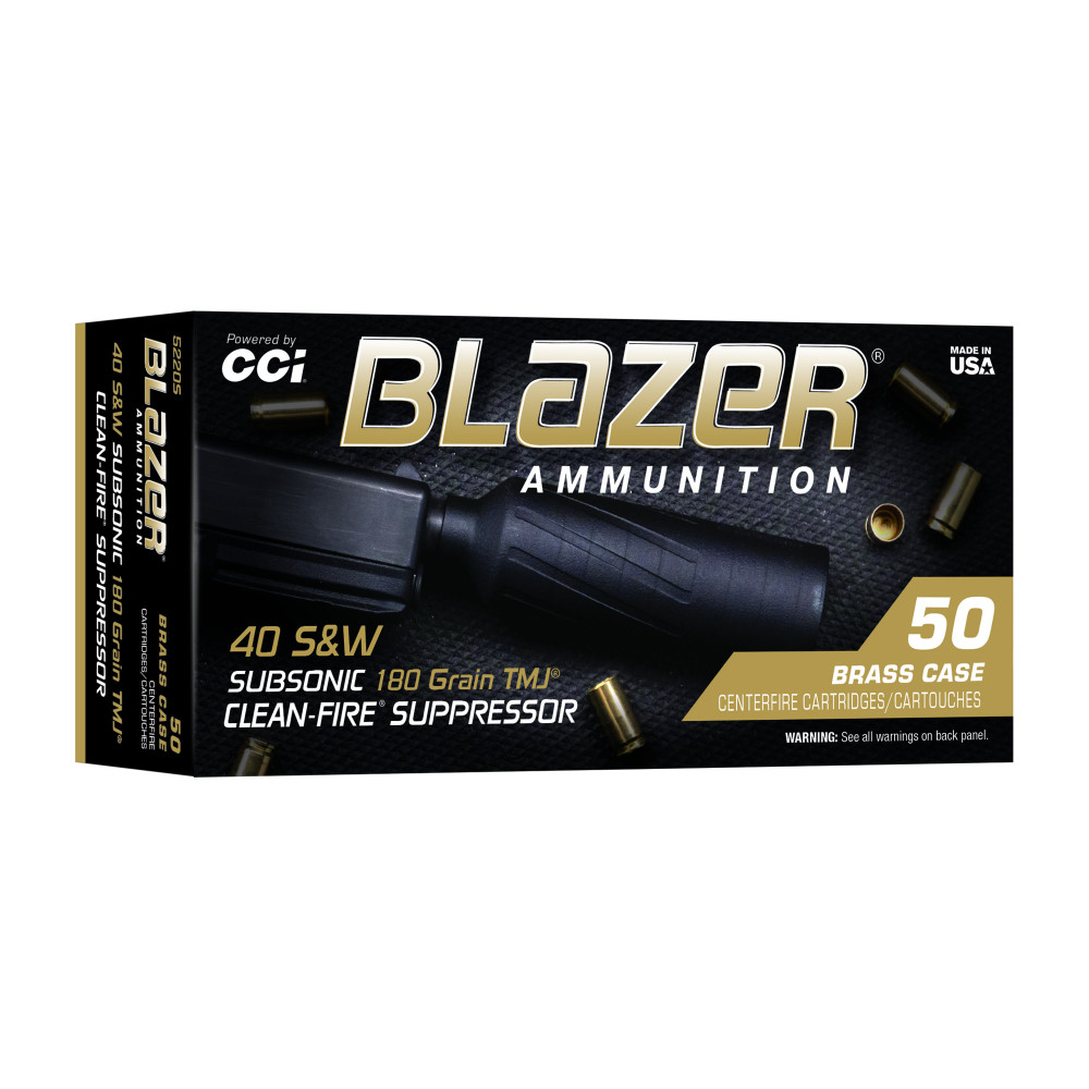 CCI BLAZER BRASS 40S&W SUP 180GR TMJ