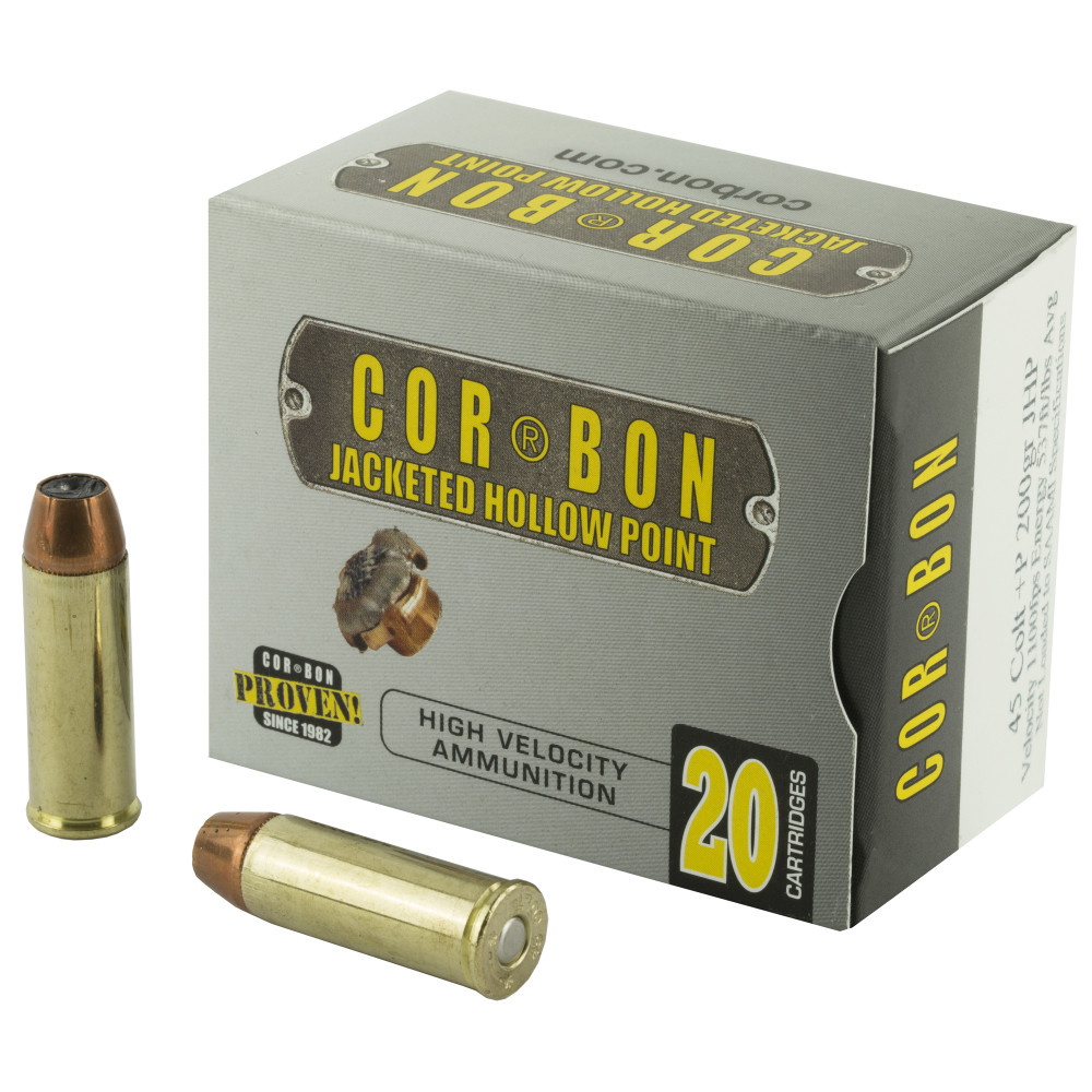CORBON 45 COLT +P 200GR JHP 20/500