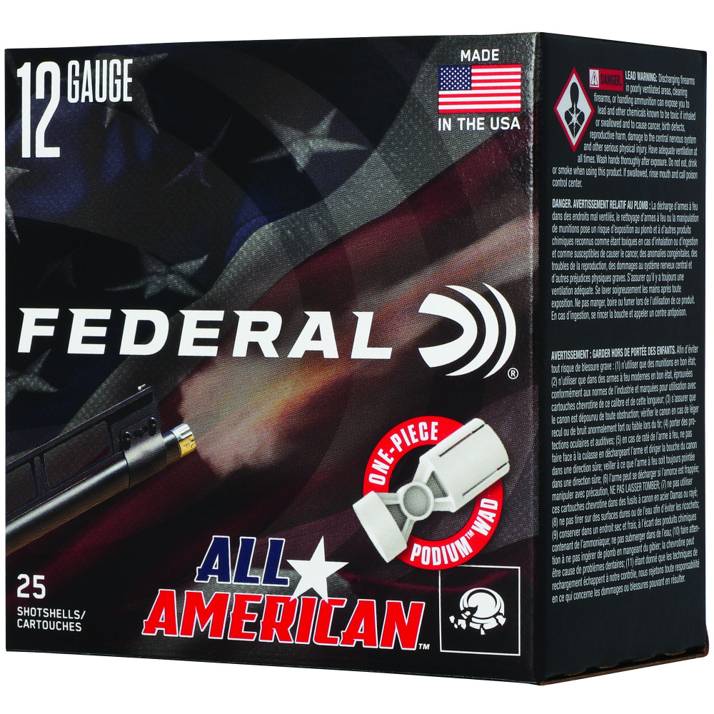 FED ALL AMER 12GA 2.75" 1 1/8OZ #8