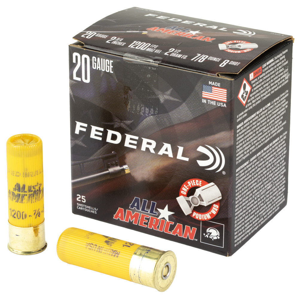 FED ALL AMERICAN 20GA 2.75" 7/8OZ #8