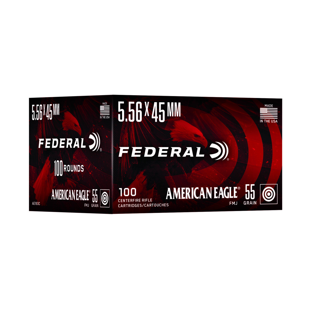 FED AM EAGLE 5.56 55GR FMJ 100/500