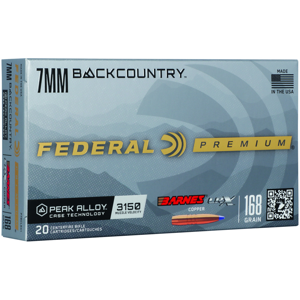 FED GLD MDL BARN 7MM BC 168GR 20/200