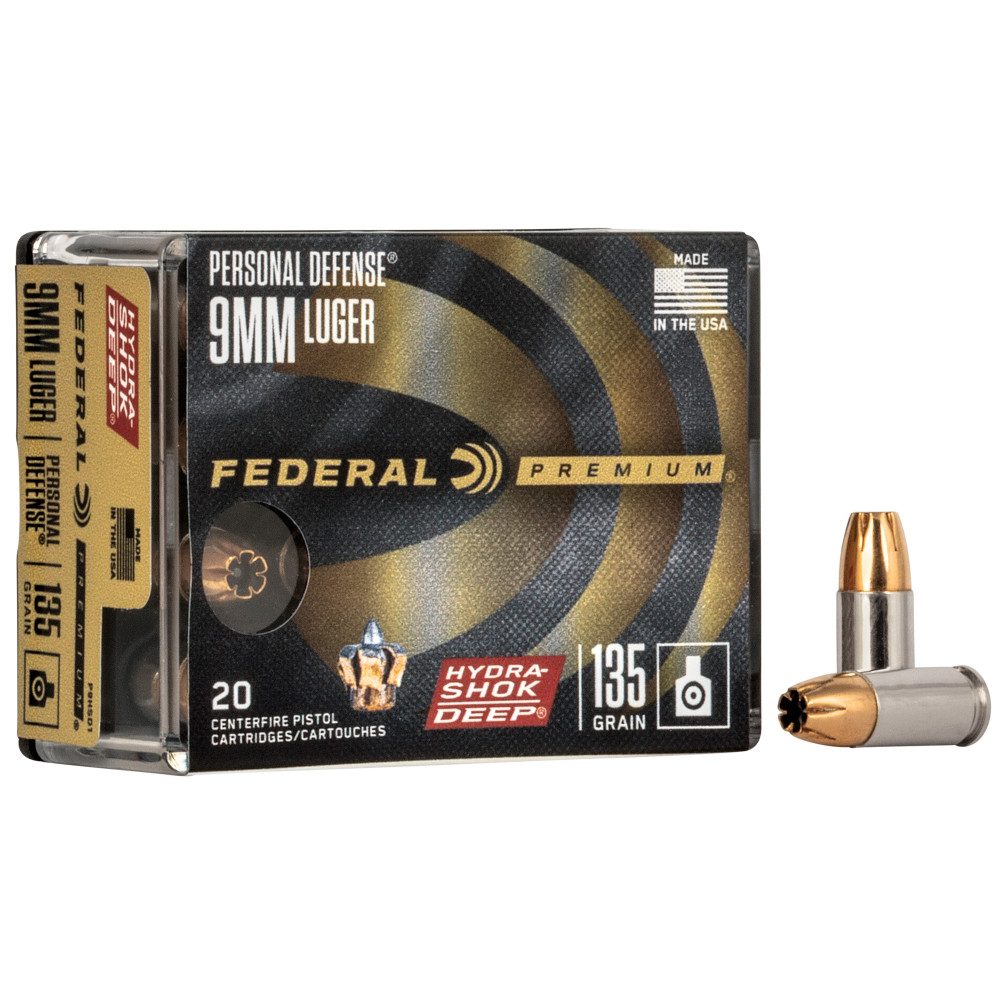 FED HYDRA-SHOK DEEP 9MM 135GR HP 20