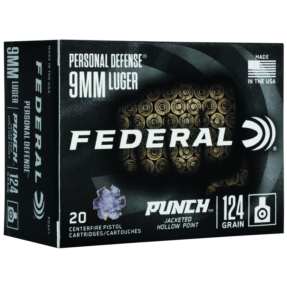 FED PUNCH 9MM 124GR PUNCH JHP 20/200
