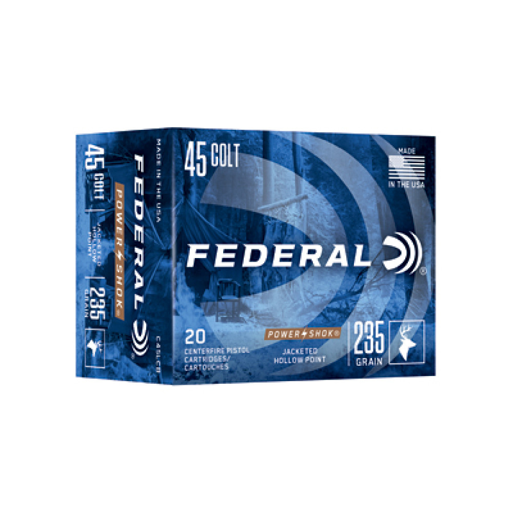 FED PWRSHK 45COLT 235GR JHP 20/200