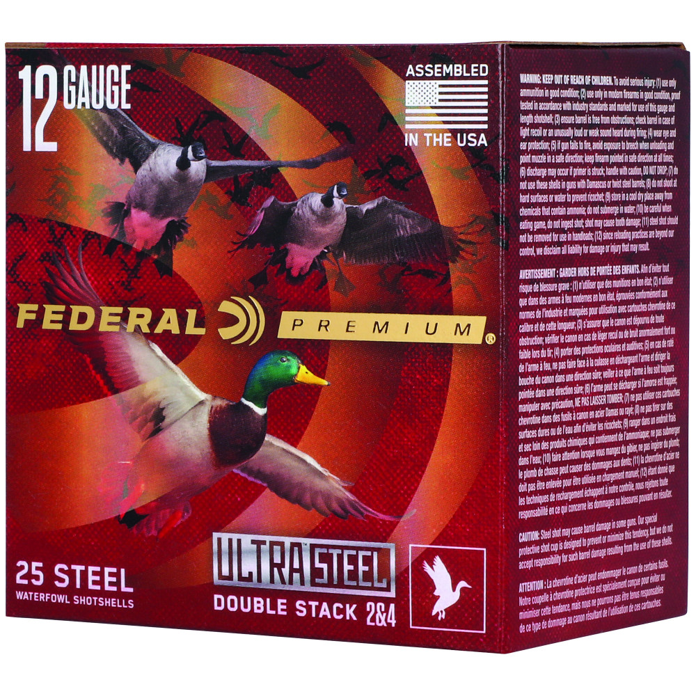 FED ULT STL 12GA 3" 1.25OZ #2/#4 25