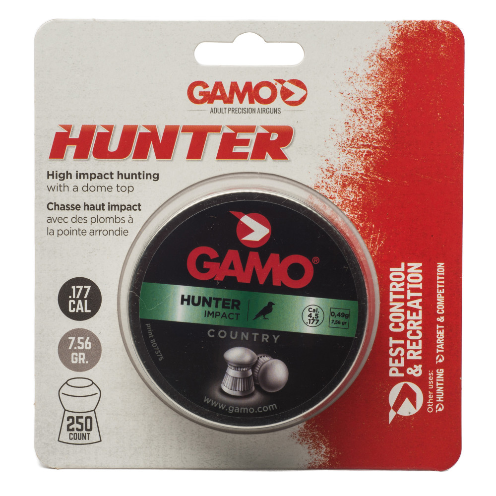 .GAMO HUNTER ROUND NOSE 177CAL 250CT