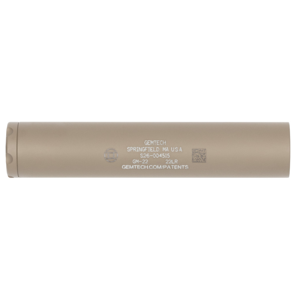 GEMTECH GM-22 SUPPRESSOR 22LR FDE