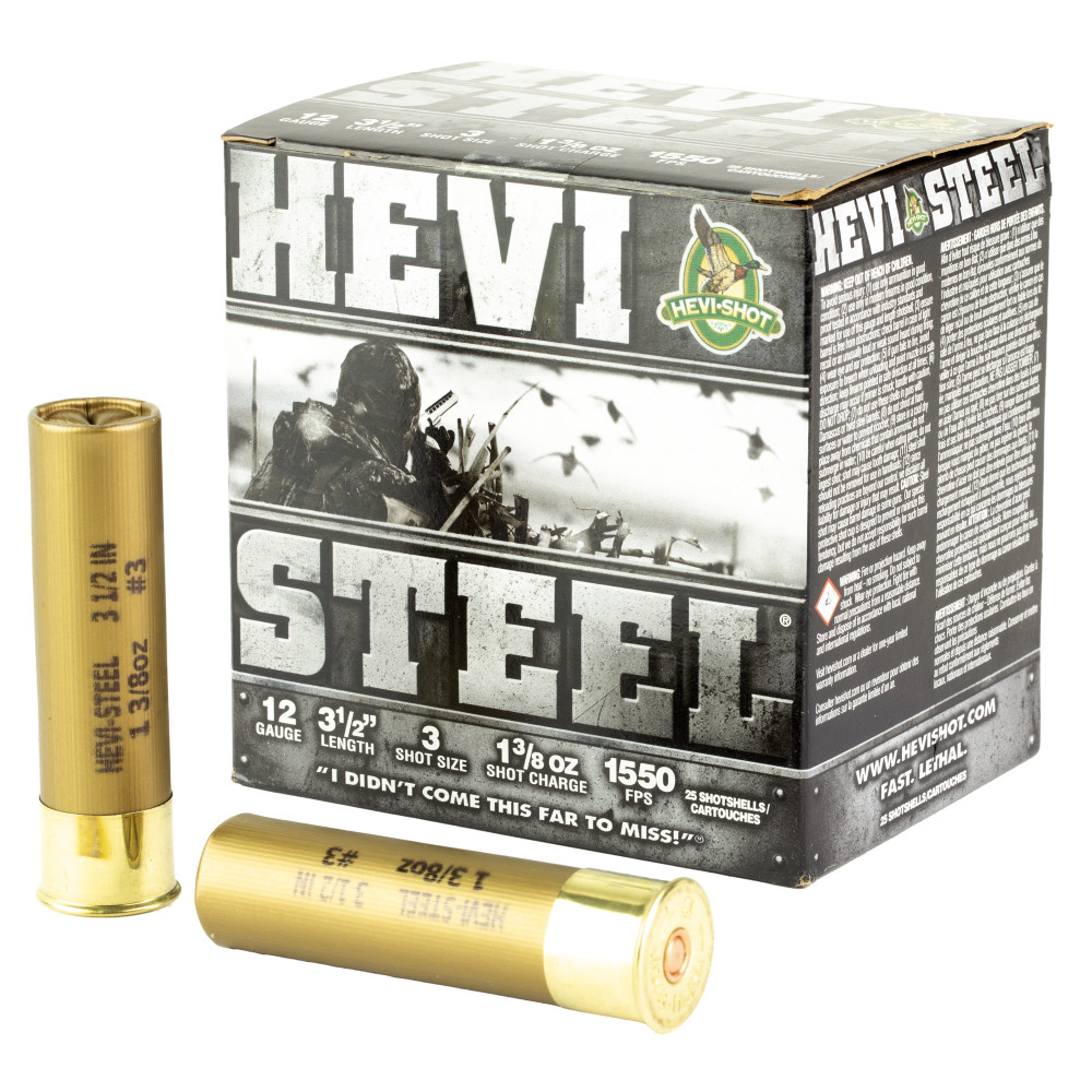 HEVI STEEL 12GA 3.5" #3 25/250