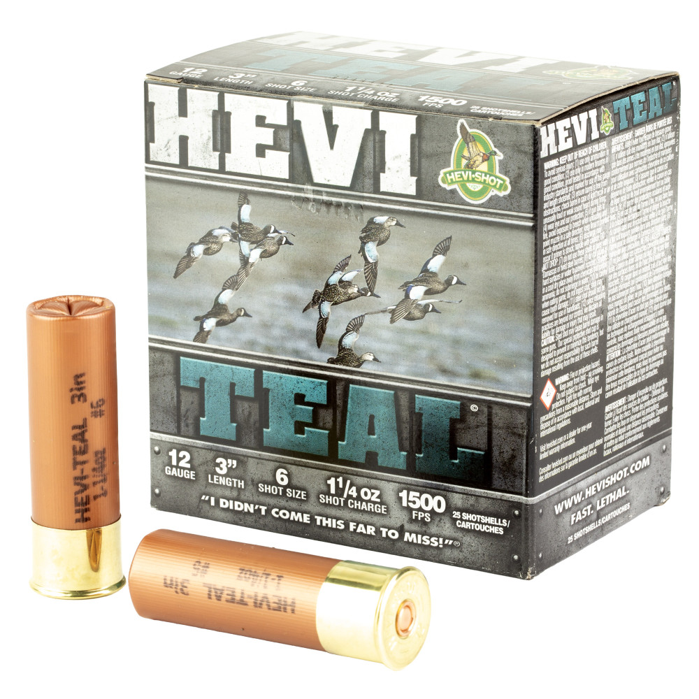 HEVI TEAL 12GA 3" #6 25/250