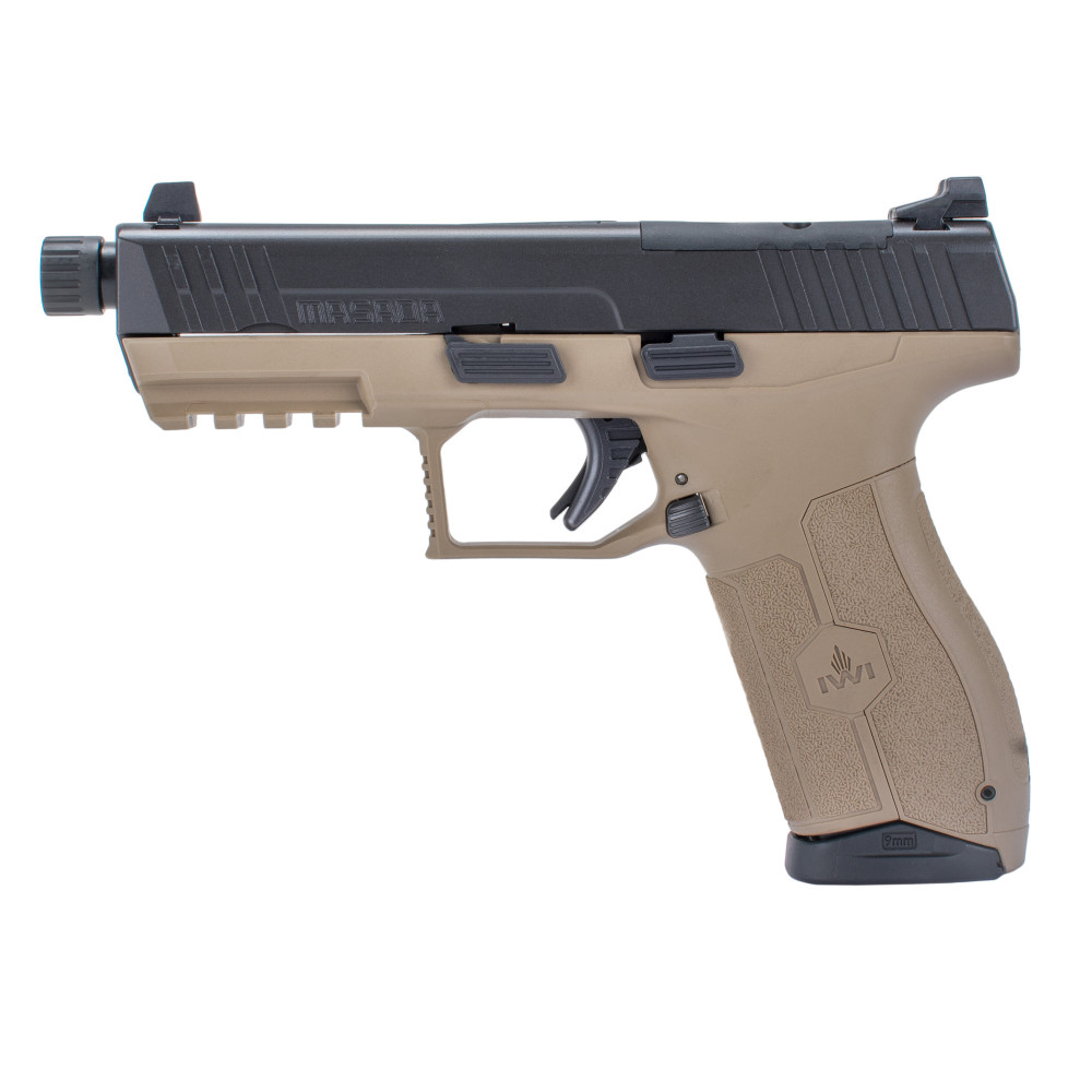 IWI MASADA OR 9MM 4.6" THRD 17RD FDE