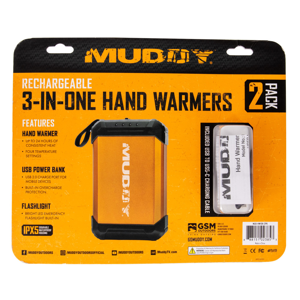 MUDDY 3-IN-1 ELECTRONIC HAND WARMER