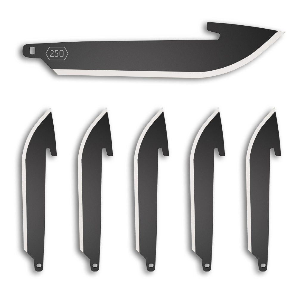 OD EDGE DROP-PT 2.5" BLADE 6PK BLK