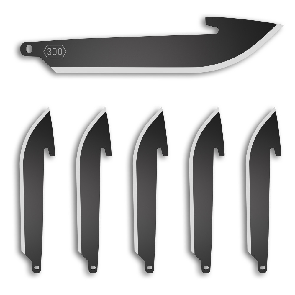 Outdoor Edge Drop-Point 3" Blade 6PK Black