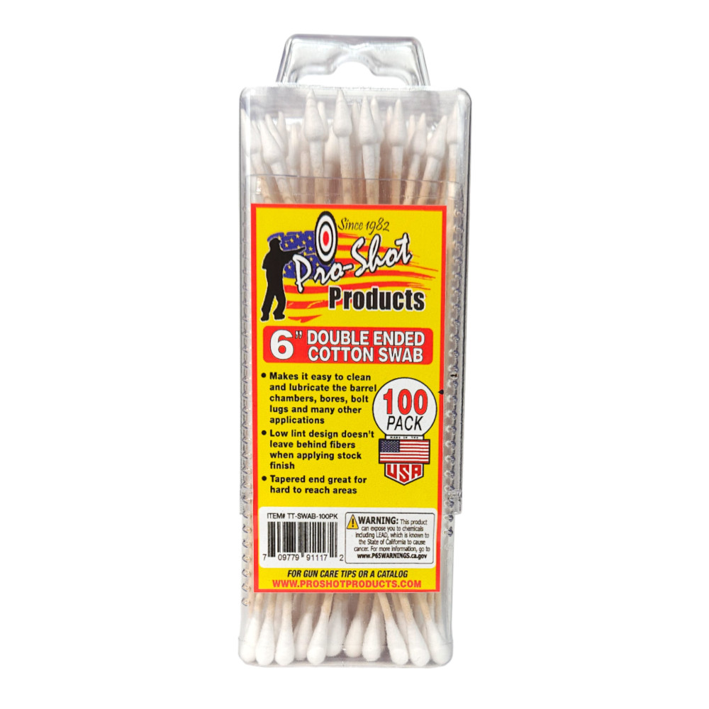 Pro-Shot Double-Ended Cotton Swab, 100-Pack