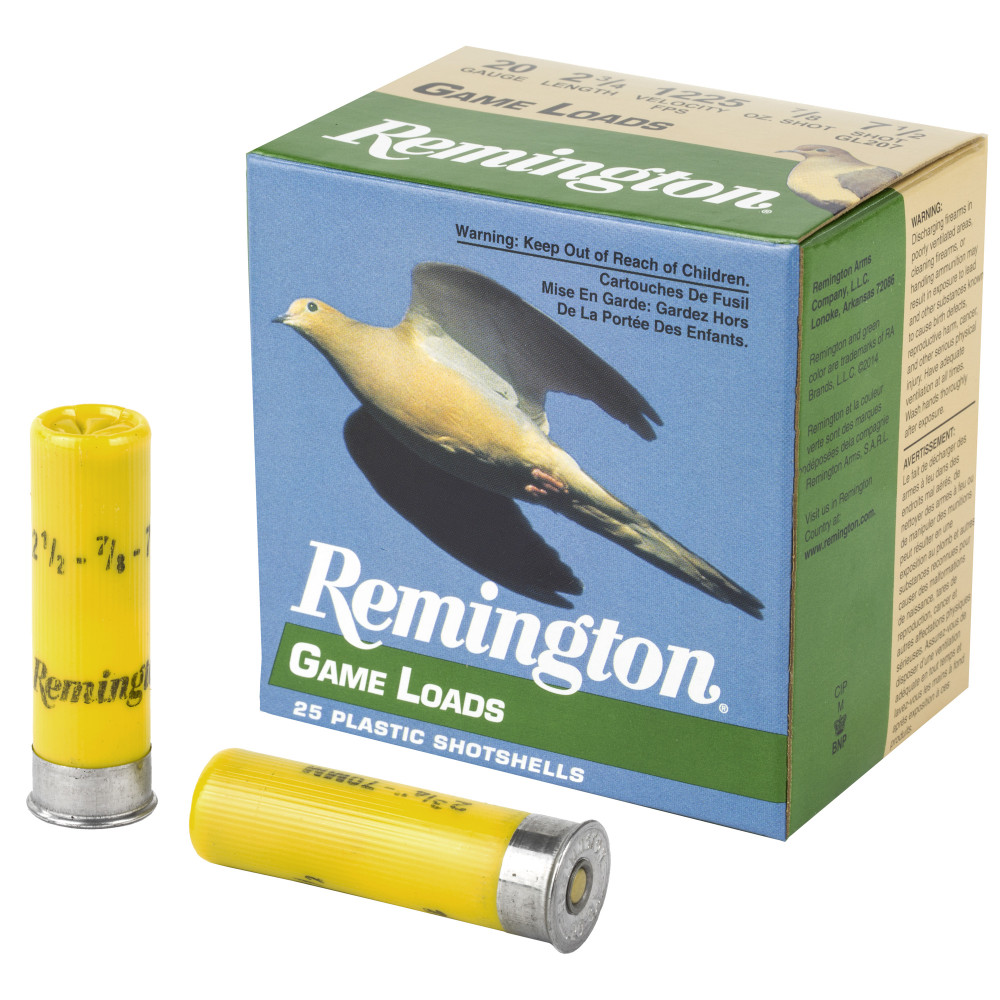 Remington Gameload 20GA 2 3/4" #7.5 25/250
