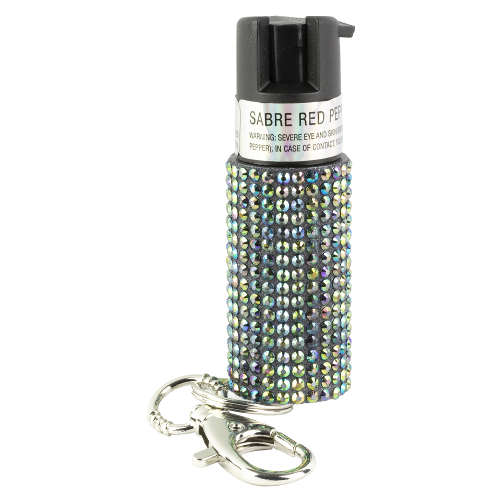 SABRE JEWELED SPRAY W/KEY RING BLK