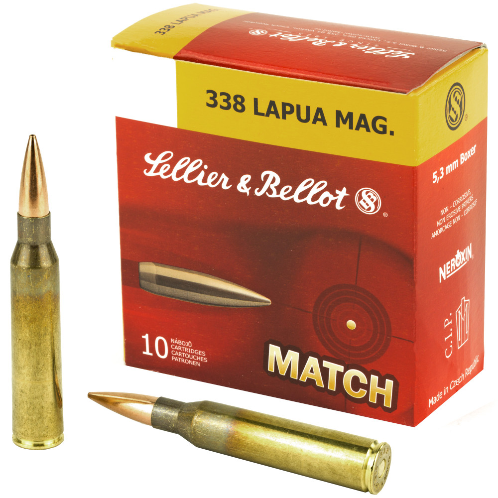 Sellier & Bellot 338LAPUA 250GR Sierra HPBT 10/Box