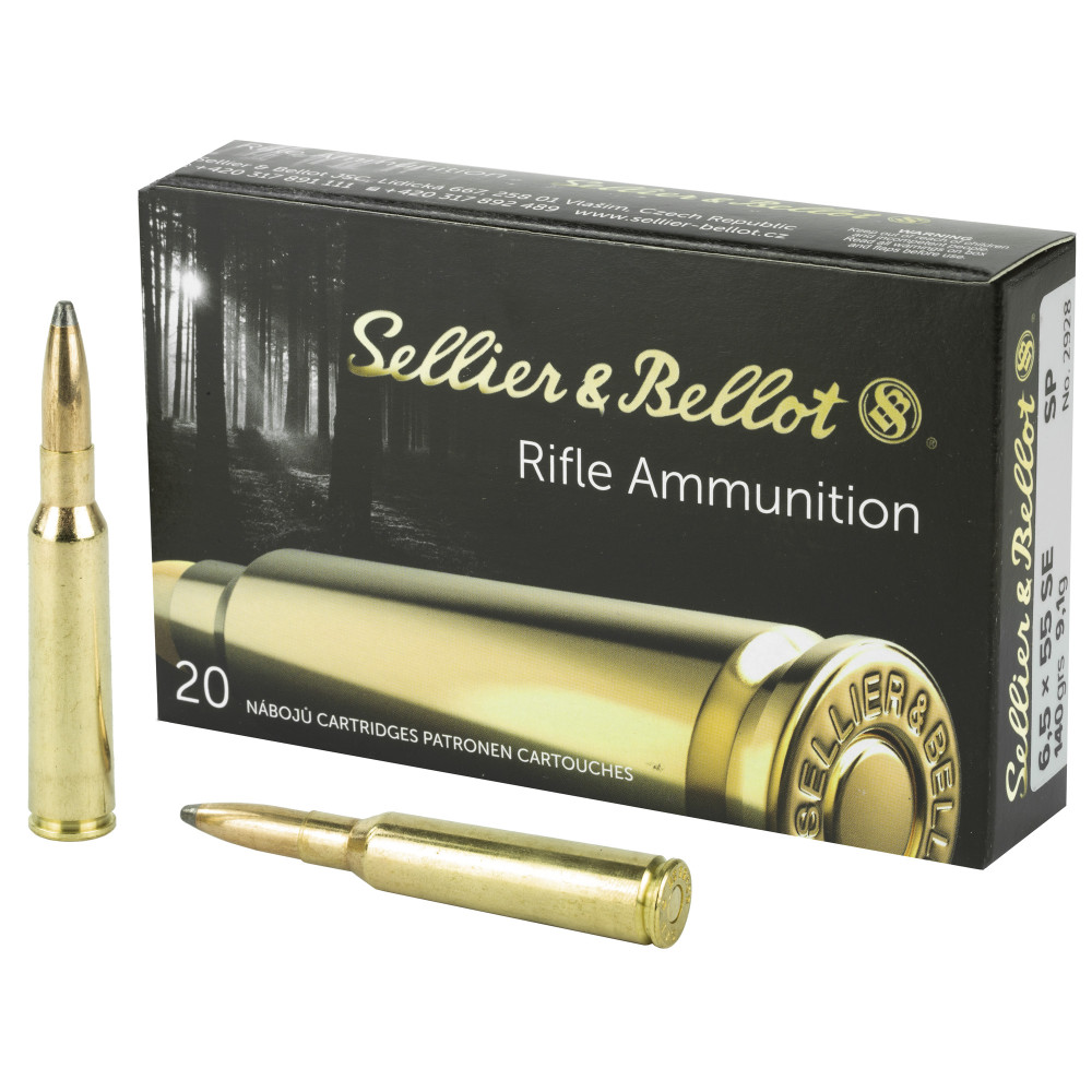 Sellier & Bellot 6.5x55mm Swedish 140GR SP 20/Box of 400