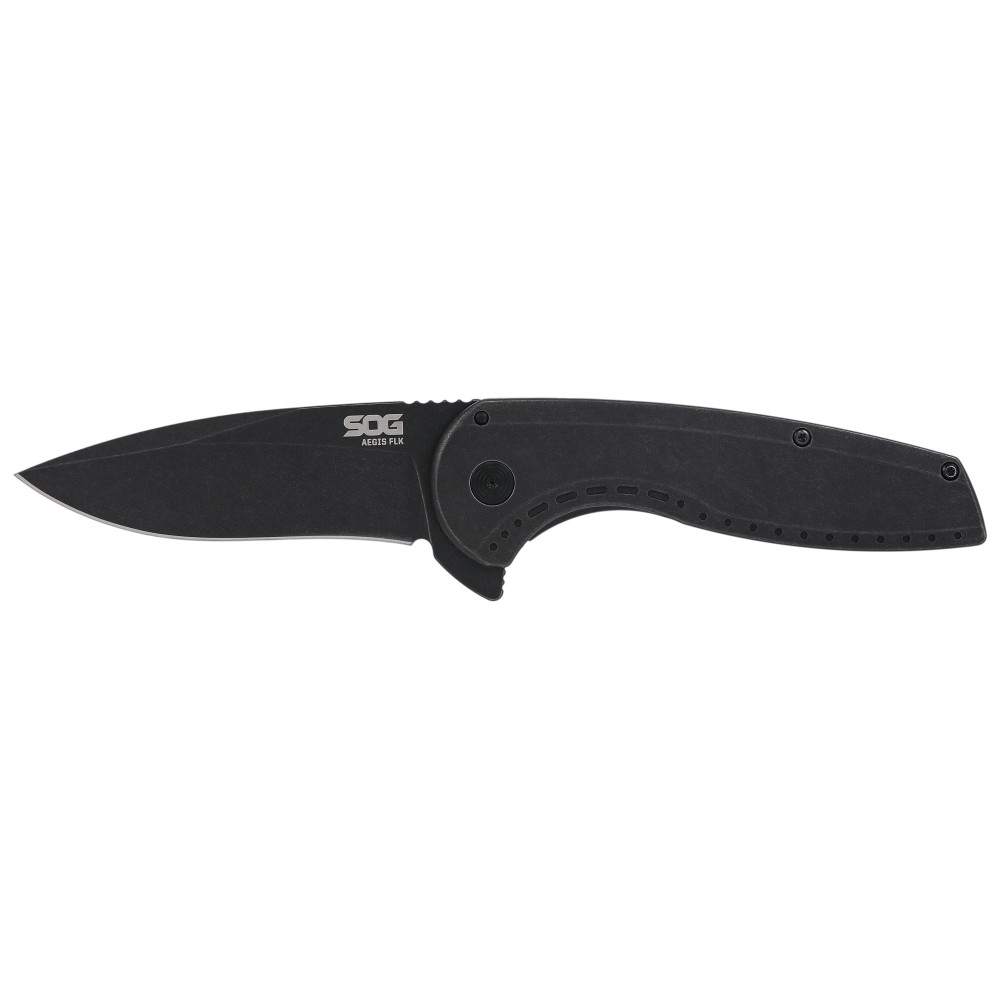 SOG Aegis FLK 3.25" Drop Point Black