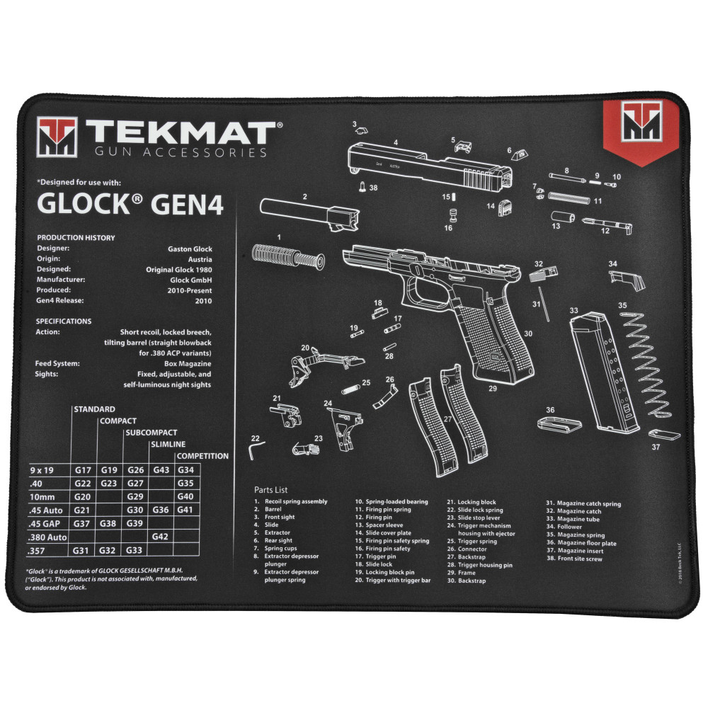 TekMat Ultra Pistol Mat for Glock Gen 4