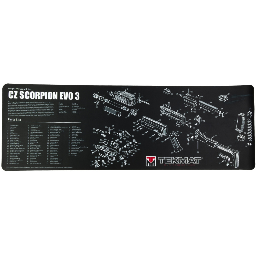 TekMat Pistol Mat for CZ Scorpion Black