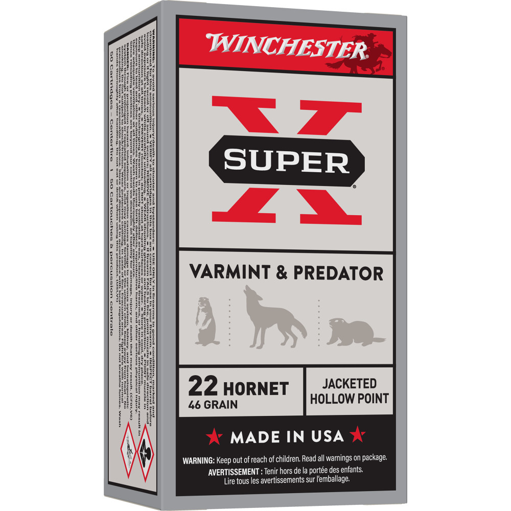 Winchester 22 Hornet 46GR JHP 50/500