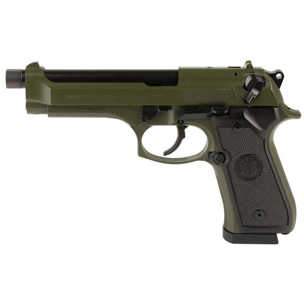 Beretta 92FS 9MM 5.1" TB 18RD OD Green