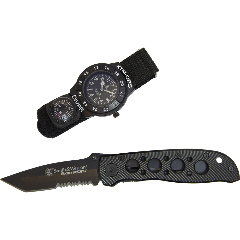 S&W Extreme Ops Knife/Watch, Black