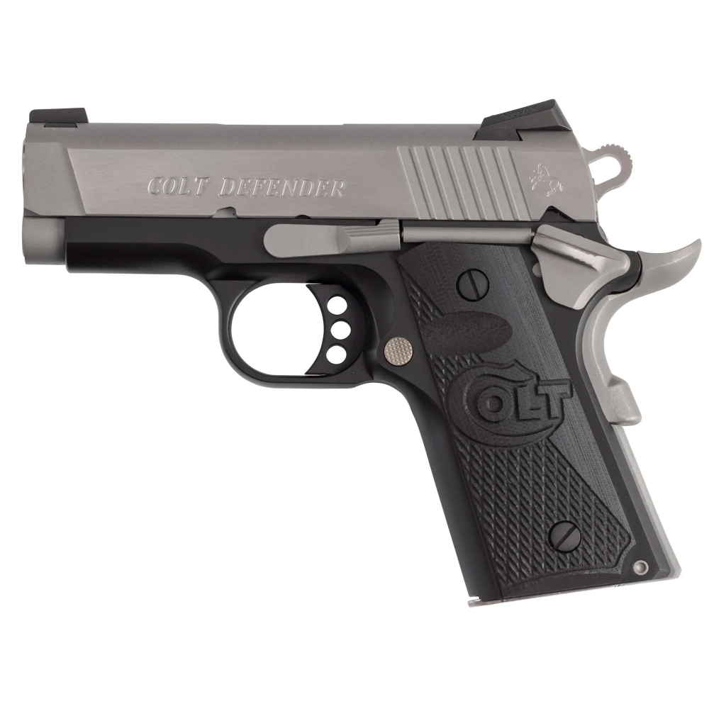 COLT DEFENDER 45ACP 3" 7RD G10 SV/BK