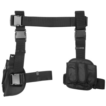 NCSTAR DROP LEG HOLSTER MAG HLDR BLK