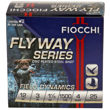 FIOCCHI 12GA #4 FLYWAY STEEL 25/250