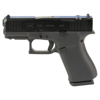 GLOCK 43X 9MM 10 MOS FS THIN BLUE LN
