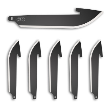 OD EDGE DROP-PT 2.5" BLADE 6PK BLK