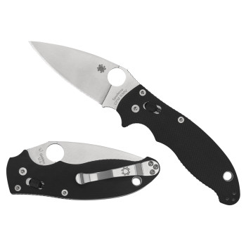 SPYDERCO MANIX 2 BLACK G10 PLAINEDGE