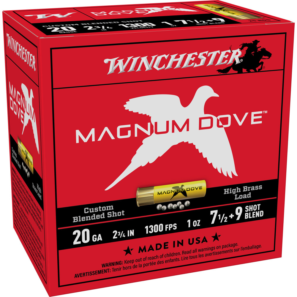 WIN MGNM DOVE 20GA 2.75" #7.5 25/250